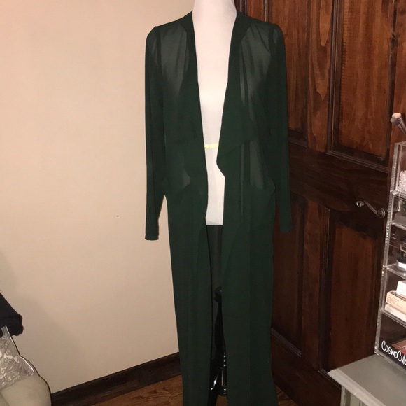 Naked Wardrobe Sheer Green Trench - Picture 1 of 6